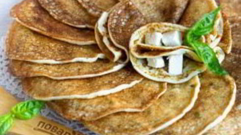 творожные блины с зеленью