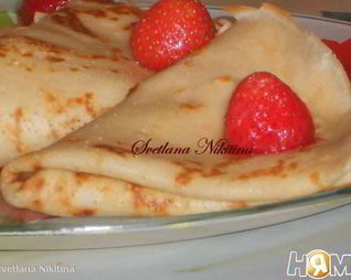 Заварные блины на молоке за 5 минут