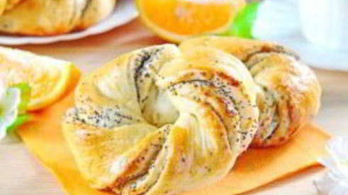 апельсиновые булочки с маком