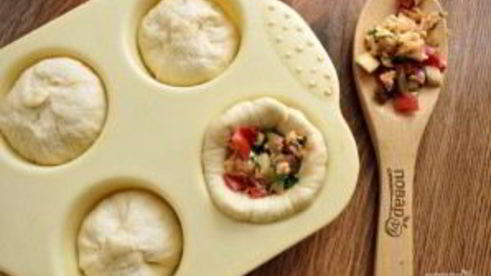 булочки, фаршированные рататуем