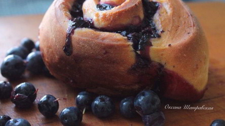 Рецепт булочек с голубикой