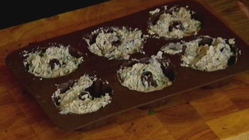 булочки с семечками и зеленью