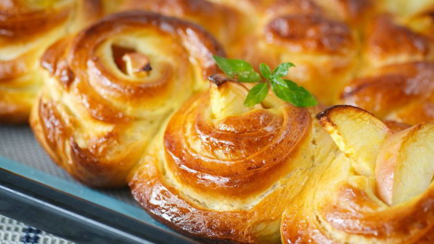 Рецепт булочек с яблоками