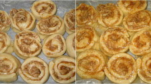 булочки с яблоками