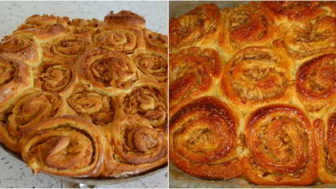 булочки с яблоками