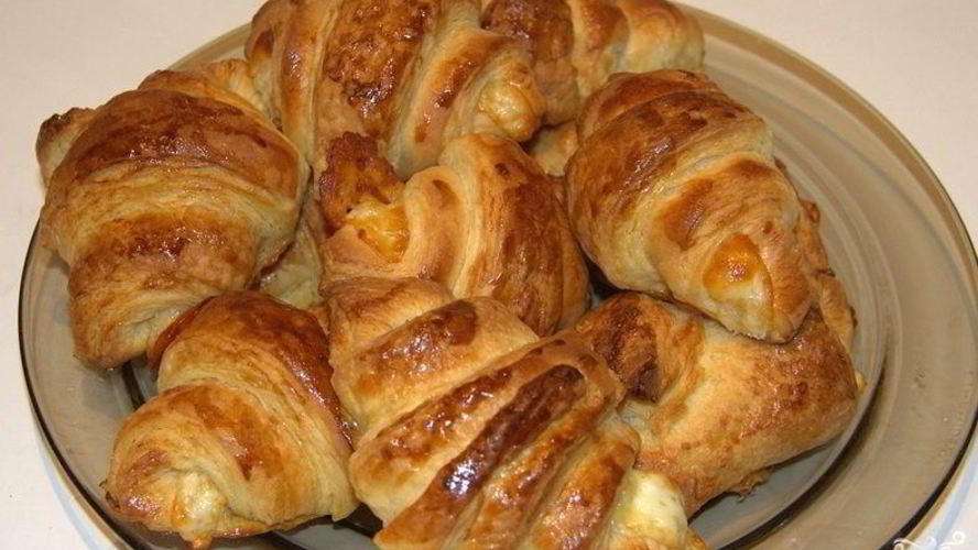 Рецепт круассанов из слоеного дрожжевого теста