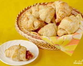 Круассаны с сыром и ветчиной