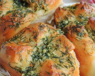 Пампушки чесночно-укропные