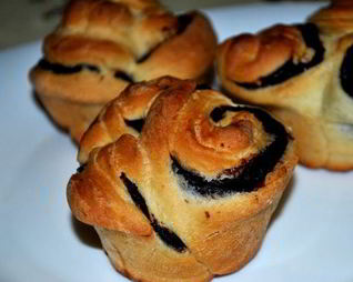 Шоколадные булочки Розочки