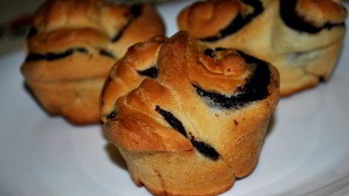 шоколадные булочки розочки