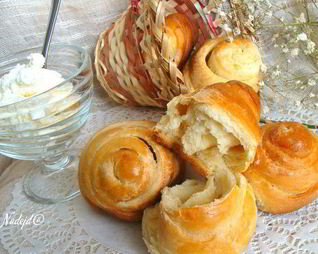 Творожно-йогуртовые булочки Спиральки