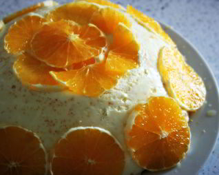 Апельсиновый чизкейк без выпечки