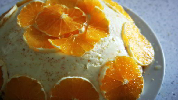 Рецепт Апельсинового чизкейка без выпечки