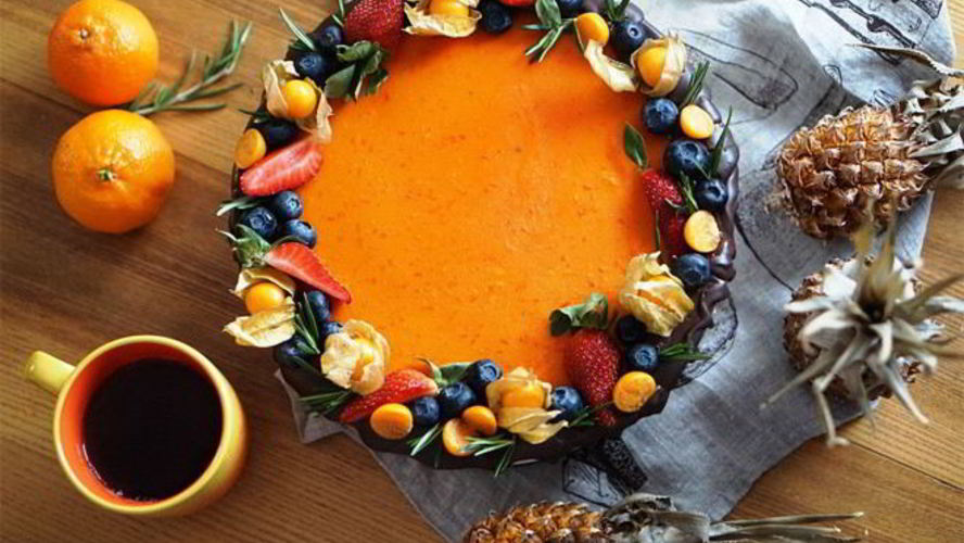 Рецепт чизкейка без выпечки с облепихой