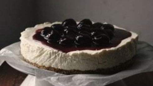 чизкейк без выпечки с вишней