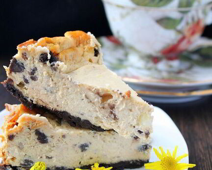 Чизкейк из ряженки с печеньем