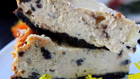 чизкейк из ряженки с печеньем