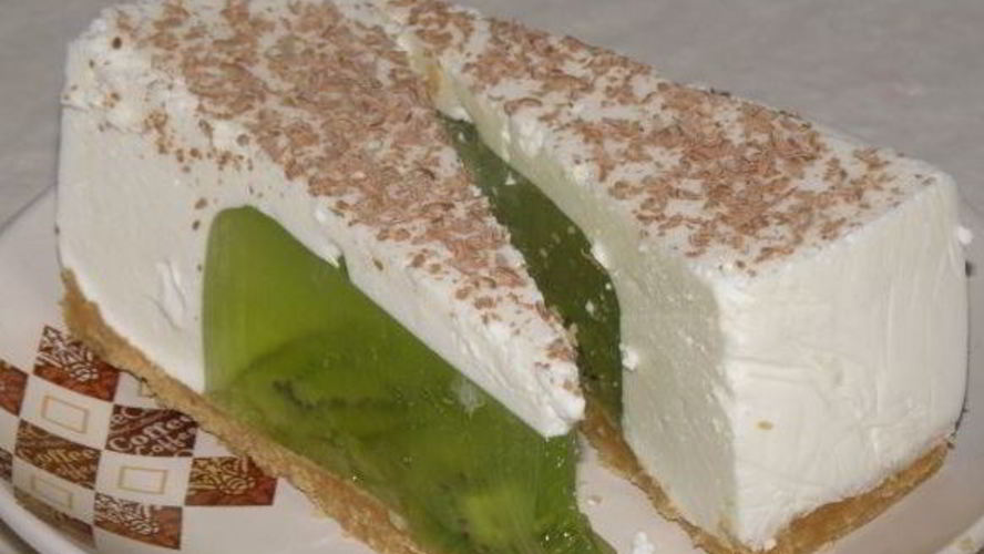 Рецепт чизкейка с киви без выпечки