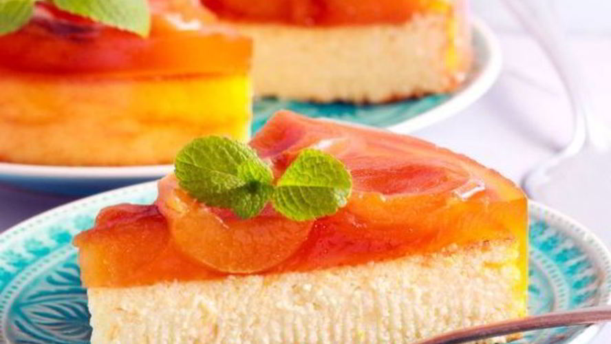 Рецепт чизкейка с консервированными персиками