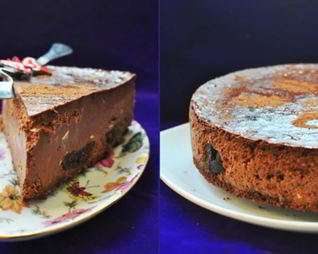 Чизкейк с шоколадом и черносливом