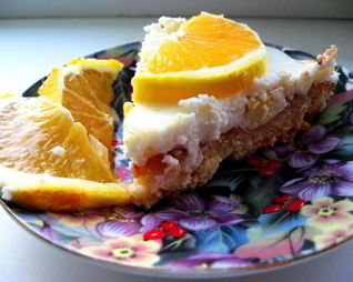 Чизкейк с сыром лабне и апельсинами
