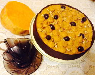 Чизкейк шоколад-тыква-карамель