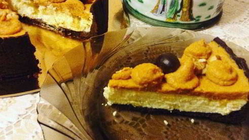 чизкейк шоколад-тыква-карамель