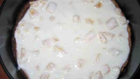 домашний чизкейк с блинами и творогом