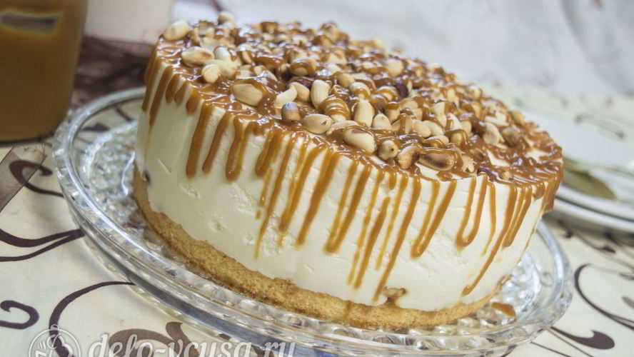 Рецепт карамельного чизкейка без выпечки