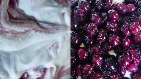 летний чизкейк с рикоттой и голубикой без выпечки