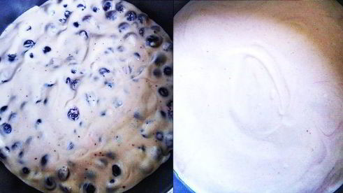 летний чизкейк с рикоттой и голубикой без выпечки