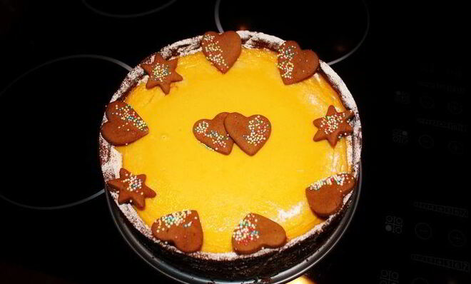 Нежный тыквенный чизкейк на основе теста пипаркук