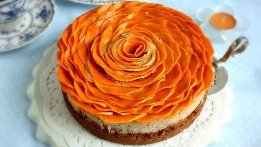 Рецепт пряного чизкейка тыквенная роза