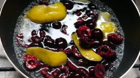 вишневый чизкейк с ароматом корицы