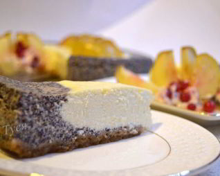 Яблочно-маковый чизкейк
