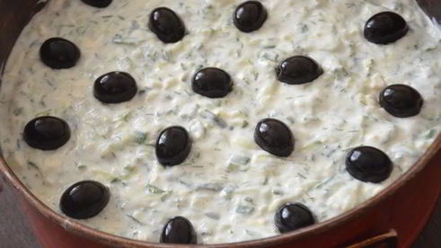 закусочный чизкейк из брынзы и огурца