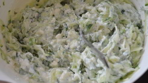 закусочный чизкейк из брынзы и огурца