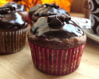 Бананово-кофейные кексы с шоколадом