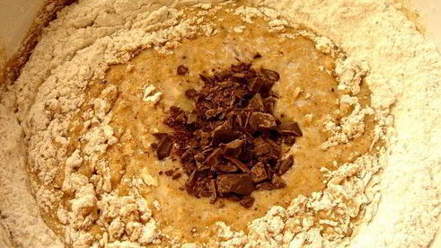 бананово-кофейные кексы с шоколадом