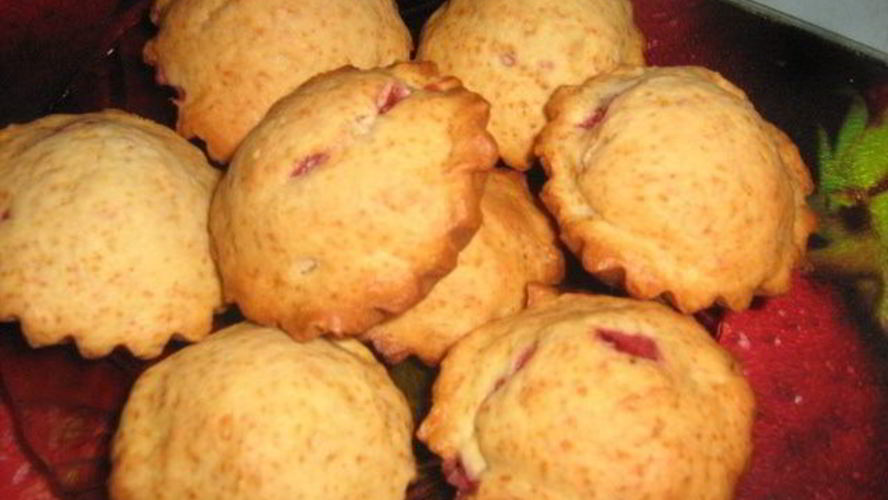 Рецепт йогуртно-клубничных кексы