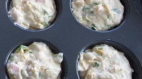 кекс с ветчиной и сыром