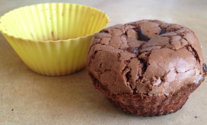 Кексы из горького шоколада с начинкой