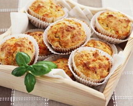 Кексы с курицей и сыром