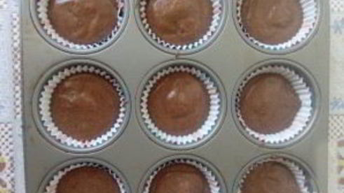 кексы шоколадные шапка деда мороза