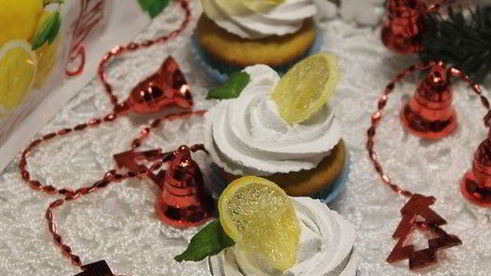 лимонные кексы заснеженный лимон