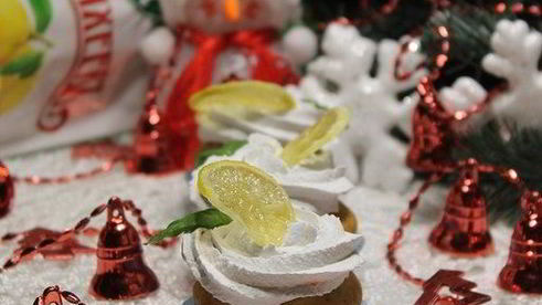 лимонные кексы заснеженный лимон