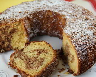 Немецкий мраморный кекс с шоколадной пастой