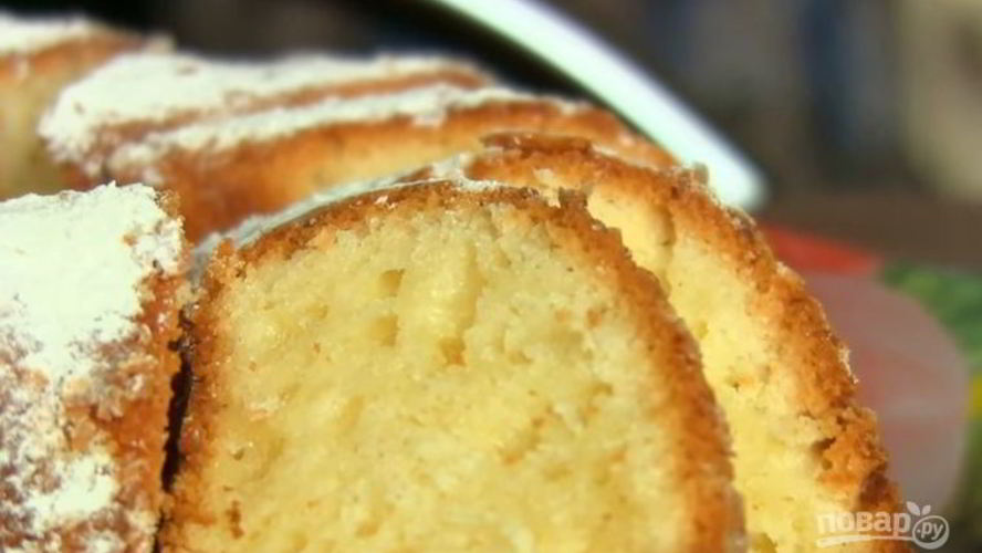 Рецепт нежного кекса с творогом