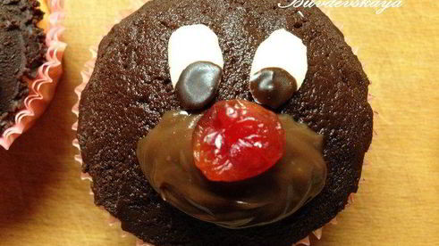 новогодние капкейки олени