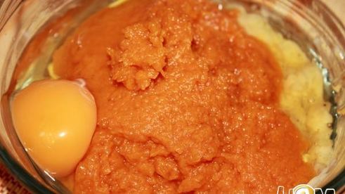 овсяный кекс с тыквой и бананом